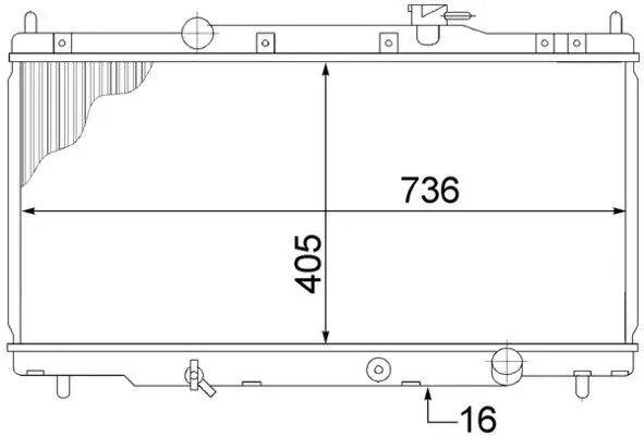 Kühler, Motorkühlung MAHLE CR 1459 000S