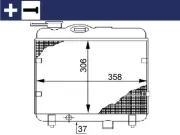 Kühler, Motorkühlung MAHLE CR 145 000S