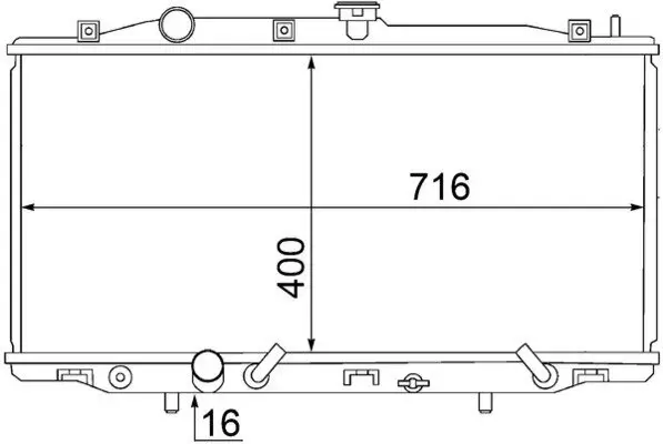 Kühler, Motorkühlung MAHLE CR 1462 000S