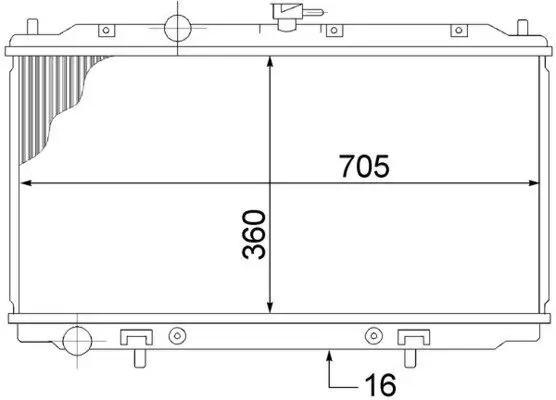 Kühler, Motorkühlung MAHLE CR 1486 000S