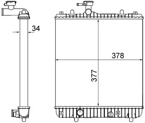Kühler, Motorkühlung MAHLE CR 1495 001S