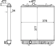 Kühler, Motorkühlung MAHLE CR 1495 001S