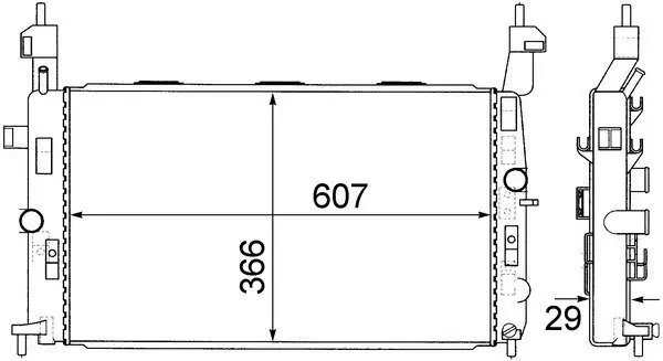 Kühler, Motorkühlung MAHLE CR 1498 000S