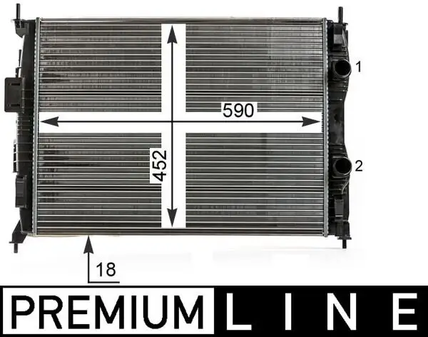 Kühler, Motorkühlung MAHLE CR 14 000P