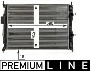 Kühler, Motorkühlung MAHLE CR 14 000P