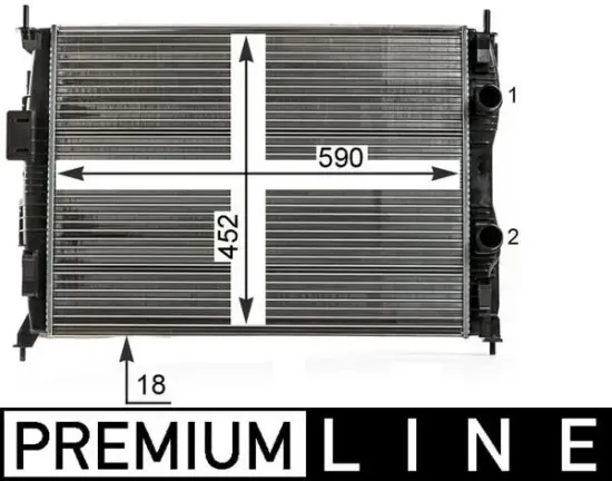 Kühler, Motorkühlung MAHLE CR 14 000P Bild Kühler, Motorkühlung MAHLE CR 14 000P