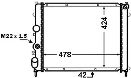 Kühler, Motorkühlung MAHLE CR 1502 000S Bild Kühler, Motorkühlung MAHLE CR 1502 000S