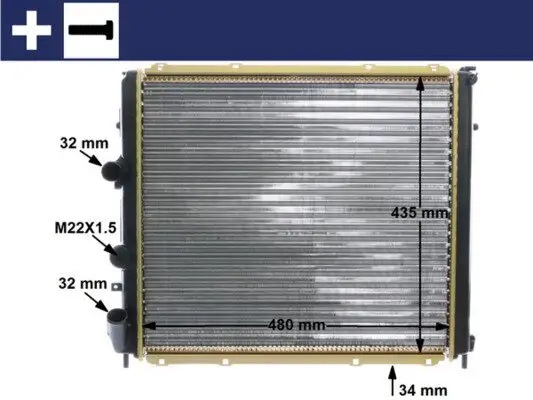 Kühler, Motorkühlung MAHLE CR 1502 000S