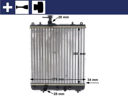 Kühler, Motorkühlung MAHLE CR 1514 000S Bild Kühler, Motorkühlung MAHLE CR 1514 000S