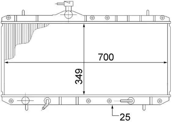 Kühler, Motorkühlung MAHLE CR 1517 000S