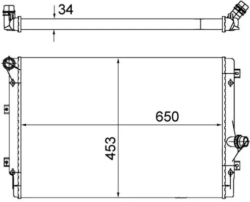 Kühler, Motorkühlung MAHLE CR 1539 002S