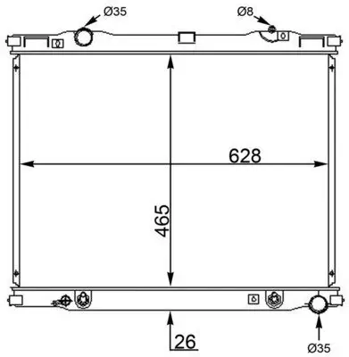 Kühler, Motorkühlung MAHLE CR 1569 000S Bild Kühler, Motorkühlung MAHLE CR 1569 000S