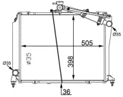 Kühler, Motorkühlung MAHLE CR 1572 000S