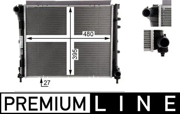Kühler, Motorkühlung MAHLE CR 1586 000P