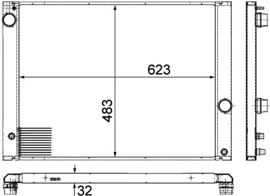 Kühler, Motorkühlung MAHLE CR 1682 000P
