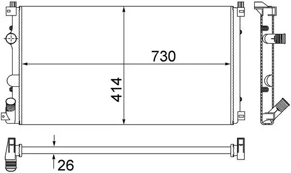 Kühler, Motorkühlung MAHLE CR 1683 000S