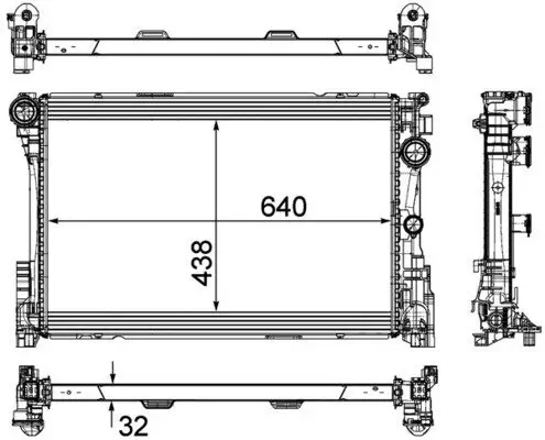 Kühler, Motorkühlung MAHLE CR 1684 000P