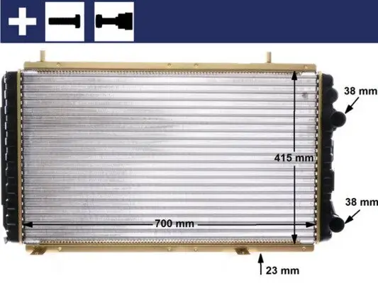 Kühler, Motorkühlung MAHLE CR 168 000S