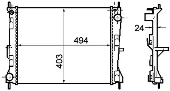 Kühler, Motorkühlung MAHLE CR 1691 000P Bild Kühler, Motorkühlung MAHLE CR 1691 000P