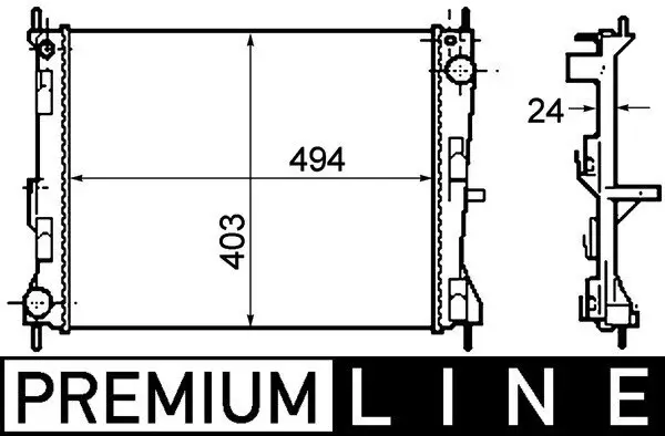 Kühler, Motorkühlung MAHLE CR 1691 000P