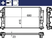 Kühler, Motorkühlung MAHLE CR 1710 000S