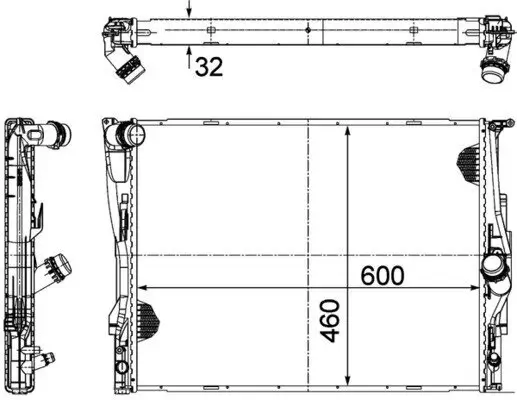 Kühler, Motorkühlung MAHLE CR 1711 000P Bild Kühler, Motorkühlung MAHLE CR 1711 000P