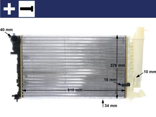 Kühler, Motorkühlung MAHLE CR 172 000S