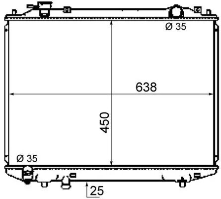 Kühler, Motorkühlung MAHLE CR 1746 000S