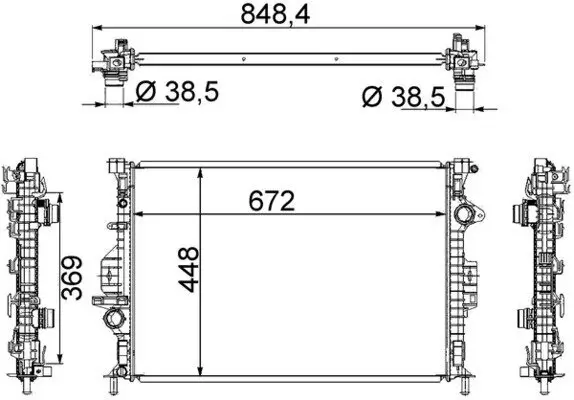 Kühler, Motorkühlung MAHLE CR 1748 000S