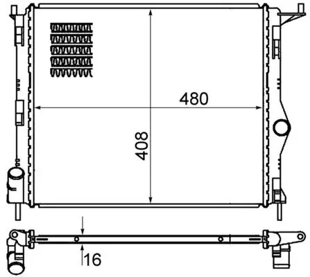 Kühler, Motorkühlung MAHLE CR 1765 000S