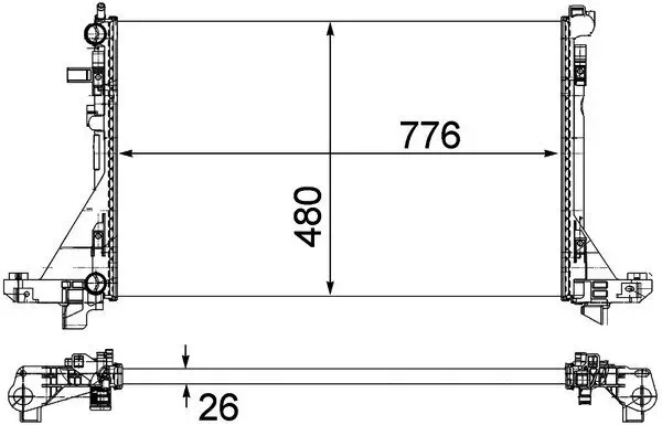 Kühler, Motorkühlung MAHLE CR 1771 000P