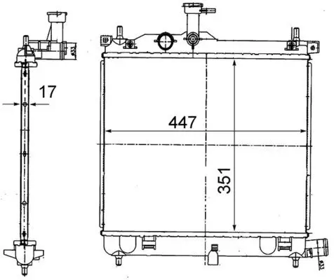 Kühler, Motorkühlung MAHLE CR 1854 000S