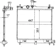 Kühler, Motorkühlung MAHLE CR 1854 000S