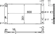 Kühler, Motorkühlung MAHLE CR 1855 000S