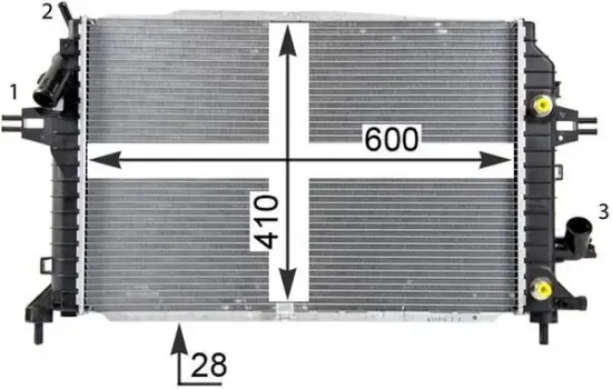 Kühler, Motorkühlung MAHLE CR 1857 000P Bild Kühler, Motorkühlung MAHLE CR 1857 000P