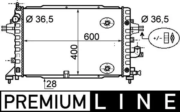 Kühler, Motorkühlung MAHLE CR 1858 000P