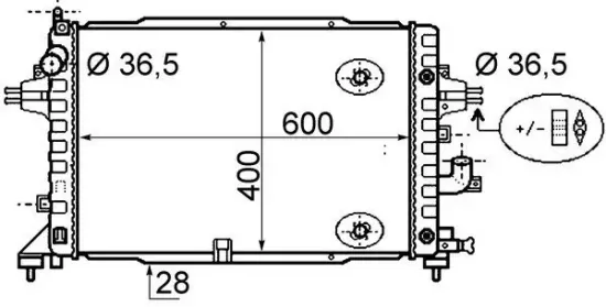 Kühler, Motorkühlung MAHLE CR 1858 000S Bild Kühler, Motorkühlung MAHLE CR 1858 000S