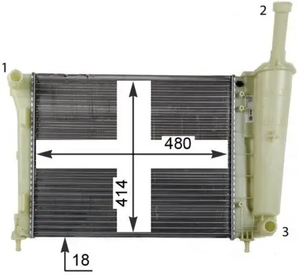 Kühler, Motorkühlung MAHLE CR 1859 000P Bild Kühler, Motorkühlung MAHLE CR 1859 000P