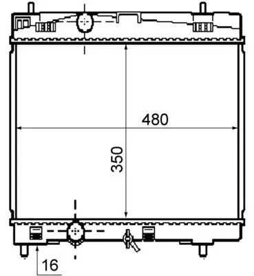 Kühler, Motorkühlung MAHLE CR 1860 000S