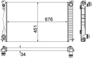 Kühler, Motorkühlung MAHLE CR 1861 000S