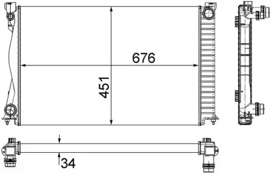 Kühler, Motorkühlung MAHLE CR 1861 000S Bild Kühler, Motorkühlung MAHLE CR 1861 000S