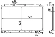 Kühler, Motorkühlung MAHLE CR 1866 000S