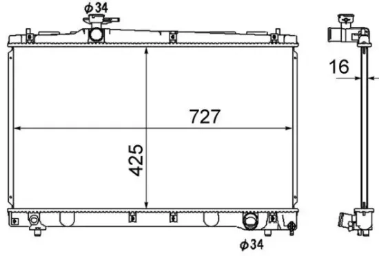 Kühler, Motorkühlung MAHLE CR 1866 000S Bild Kühler, Motorkühlung MAHLE CR 1866 000S