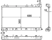 Kühler, Motorkühlung MAHLE CR 1875 000S