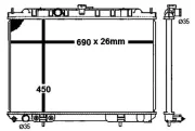 Kühler, Motorkühlung MAHLE CR 1877 000S