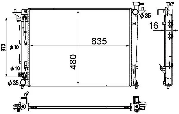 Kühler, Motorkühlung MAHLE CR 1890 000S