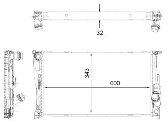 Kühler, Motorkühlung MAHLE CR 1923 000P Bild Kühler, Motorkühlung MAHLE CR 1923 000P