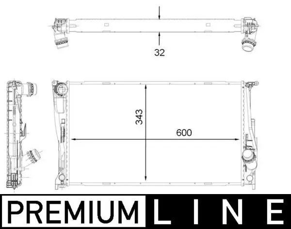 Kühler, Motorkühlung MAHLE CR 1923 000P