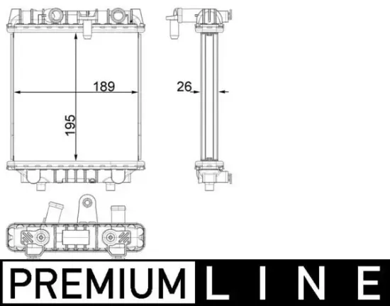 Kühler, Motorkühlung MAHLE CR 1966 000P Bild Kühler, Motorkühlung MAHLE CR 1966 000P