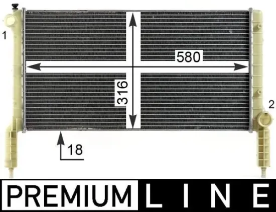 Kühler, Motorkühlung MAHLE CR 1991 000P Bild Kühler, Motorkühlung MAHLE CR 1991 000P